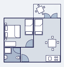 Appartement - A4 - Typ/2+2 Grundriss
